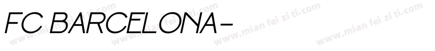 FC BARCELONA字体转换